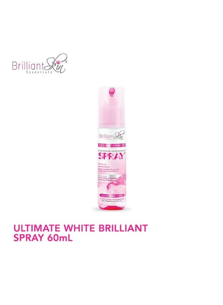 Brilliant Skin سبراي مزيل العرق الأبيض النهائي تحت الإبط 60 مل - Image 1