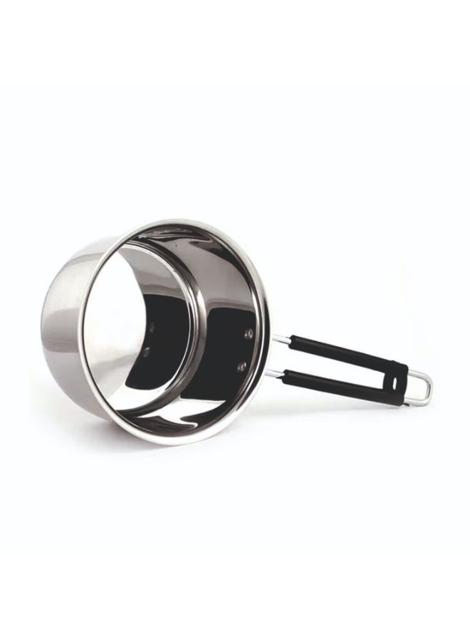 ايست من نون Stainless Steel Sauce/Tea Pan with Rubber padded Handle, 18 cm/ 2.3 Litre, Silver | Induction Safe | Flame Safe | Hot Plate Safe | Dishwahser Safe - Image 3