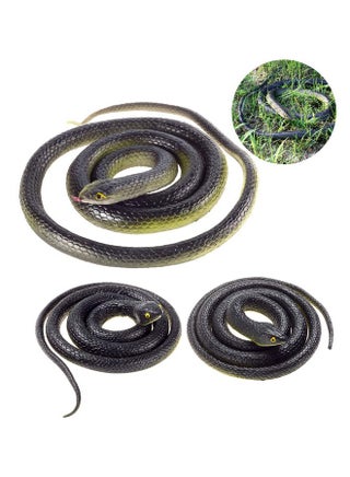 3 Pieces Large Realistic Rubber Snakes, Halloween Scary Toy Fake Black Mamba Snake For Garden Props To Scare Birds, Pranks, Halloween Party Decoration (2 Sizes, 47 Inch, 31.5 Inch)… - pzsku/Z18B6310170F18DB118A7Z/45/_/1724130510/d4650230-4c07-411b-a5d0-63c846cdf22d