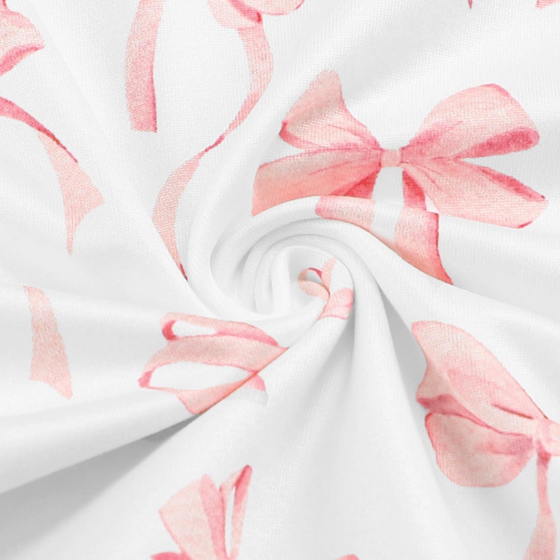 DAYEEBALL Nursing Pillow Cover, Removable Nursing Covers for Breastfeeding Pillows, Stretchy and Soft Fit for Baby Girls Boys Newborn, Pink Bow(Only Cover) - Image 5