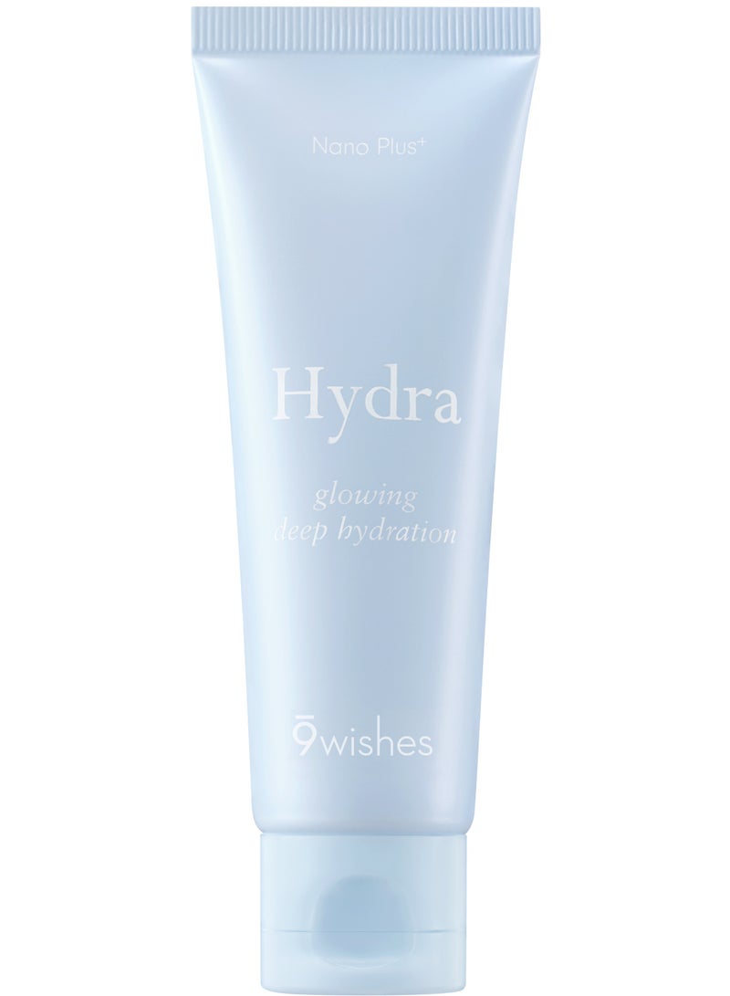 9Wishes Hydra Nano Plus+ Glowing Deep Hydration Cream – Intense Moisture Lock Face Cream | Korean Skincare with Hyaluronic Acid | Lightweight Hydrating Moisturizer for Radiant, Dewy Skin 50ml