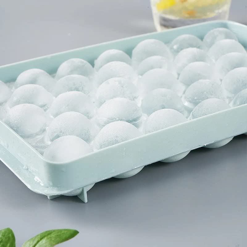 SKDBPM KDR Silicone Ice Cube Mould Trays with Lid for Freezer Silicone Ice Trays Small Cubes for Whiskey Ice Cube Tray Round A - Image 4