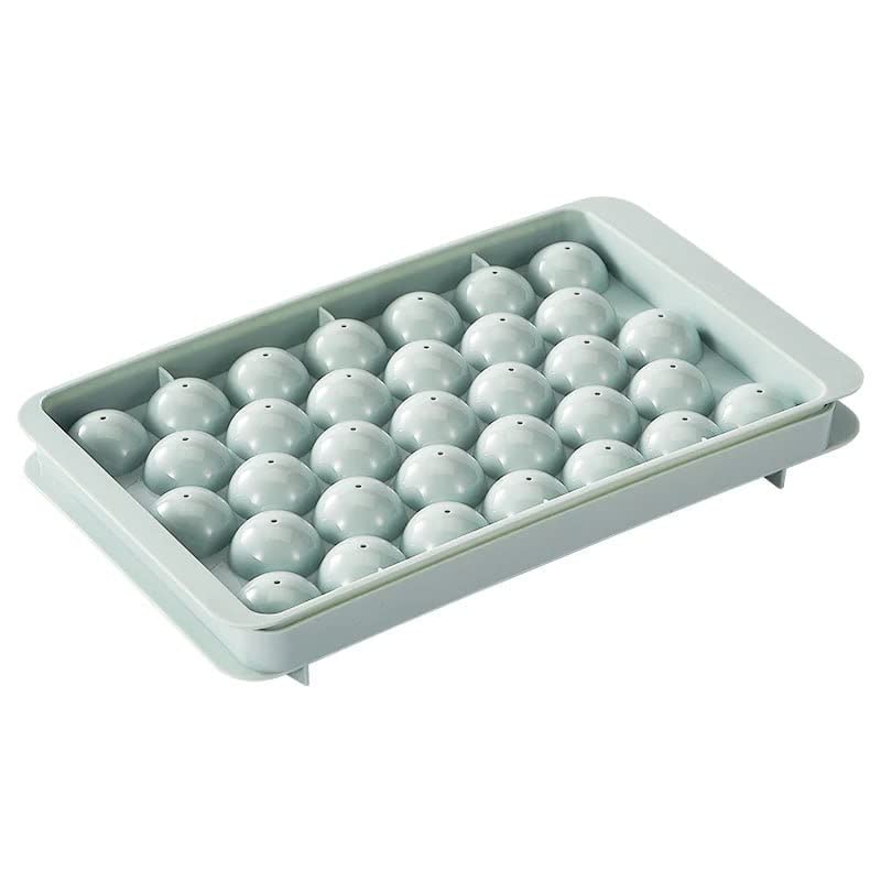 SKDBPM KDR Silicone Ice Cube Mould Trays with Lid for Freezer Silicone Ice Trays Small Cubes for Whiskey Ice Cube Tray Round A - Image 2