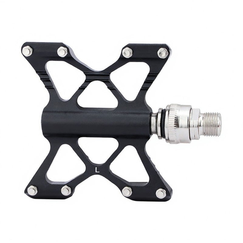 Litepro Bike Pedal: 1 Gold Aluminum Alloy & Stainless Steel Quick Release Pedal - Easy Install & Disassemble Hollow Lightweight Sealed Bearing Pedal Replacement for Folding Mountain Road Bikes - Image 3