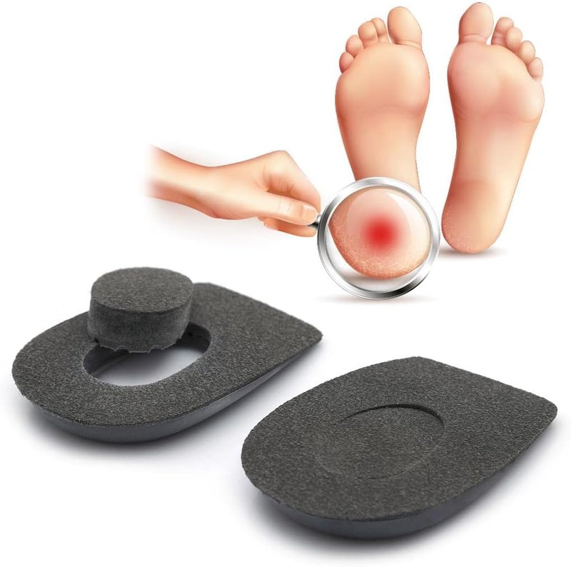 Black Deer Orthopedic Heel Supports for Heel Pain Insoles for Women and Men Plantar Fasciitis (Large, Gray)