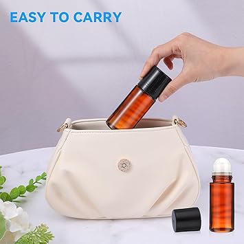 YUXIANLB زجاجات زيت رولر 50 مل YUXIANLB 2 قطعة قابلة لإعادة التعبئة - Image 5