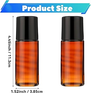 YUXIANLB زجاجات زيت رولر 50 مل YUXIANLB 2 قطعة قابلة لإعادة التعبئة - Image 2