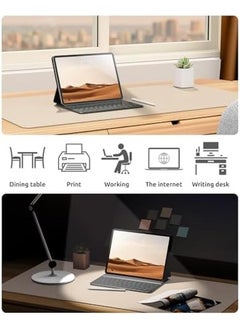 erorex Leather Desk Pad Protector Office Desk Mat Large Mouse Pad Non Slip Pu Leather Desk Blotter Laptop Desk Pad Waterproof Desk Writing Pad For Office And Home Eggshell 23.6" X 13.8"  - Image 5