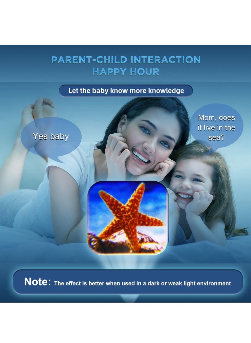 فلاشات بروجكتور منزلق 3 حزمة مع 72 نمط - ألعاب تعليمية للأطفال تتميز بالديناصورات والفضاء والمحيط والوحدات الطبيعية للتعلم قبل النوم وتطوير القدرات العقلية. - Image 4