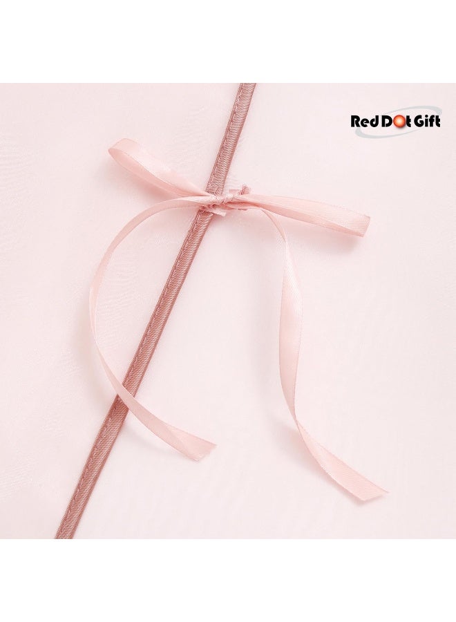 Red Dot Gift Red Dot Gift Pack of 10 Premium Organza Hanging Garment Bag 66''x 24'' / 165 * 60cm Tie with ribbon Dress Bags for Closet and Cloth Storage (Rose Pink)  - Image 4