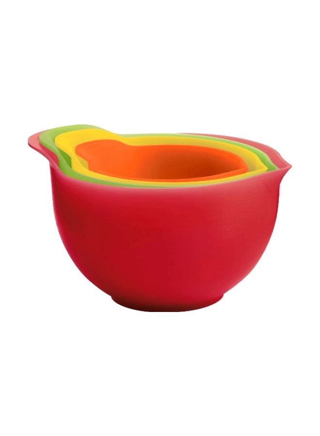 NIBEMINENT 4-Piece Measuring Cup Set Red/Green/Yellow 