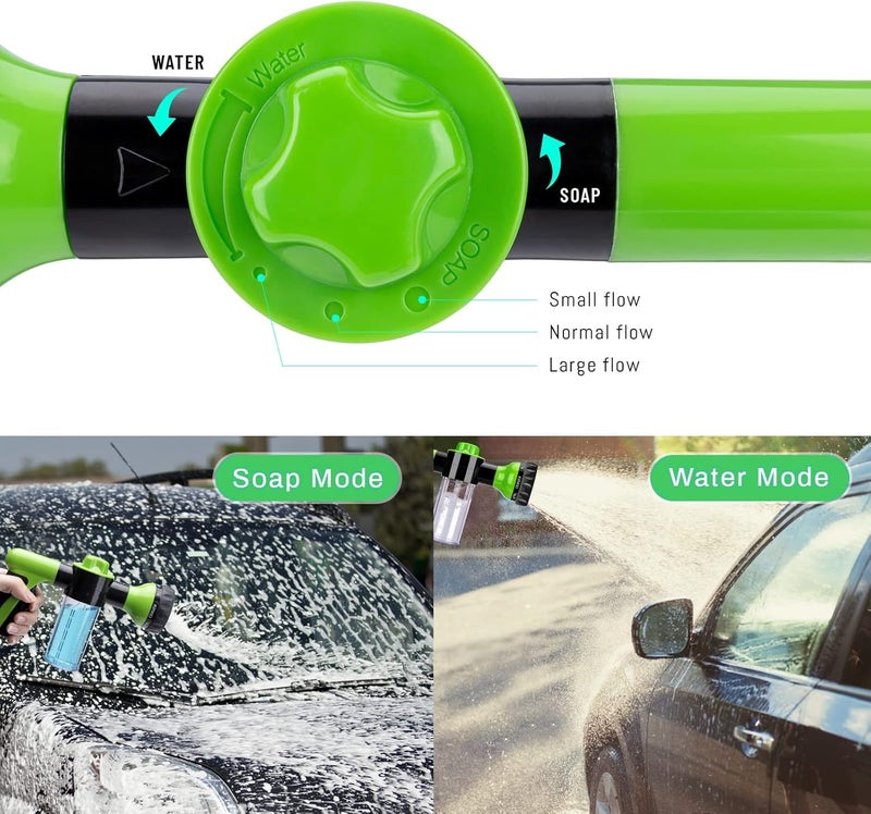 StaiBC Garden Hose Nozzle, 8-Way Spray Pattern with Soap Dispenser, ABS Plastic, Needle Valve, Garden Hose Accessory - Image 5