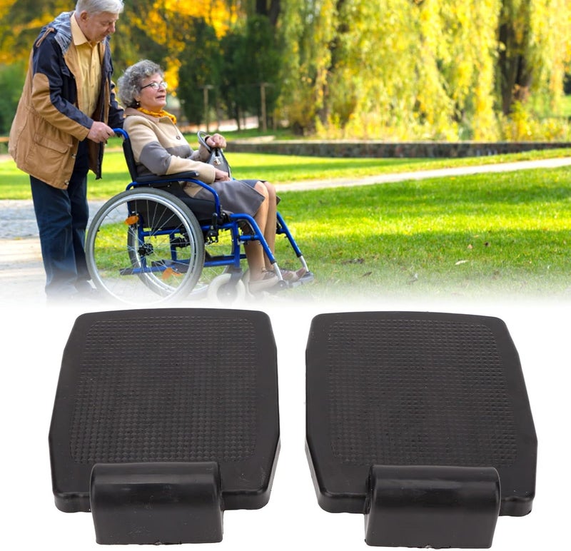 klarako Wheelchair Footplate, 2pcs Wheelchair Footplate Plastic Ergonomic Wheelchair Footrest Pedal Replacement Accessory 7 - Image 1