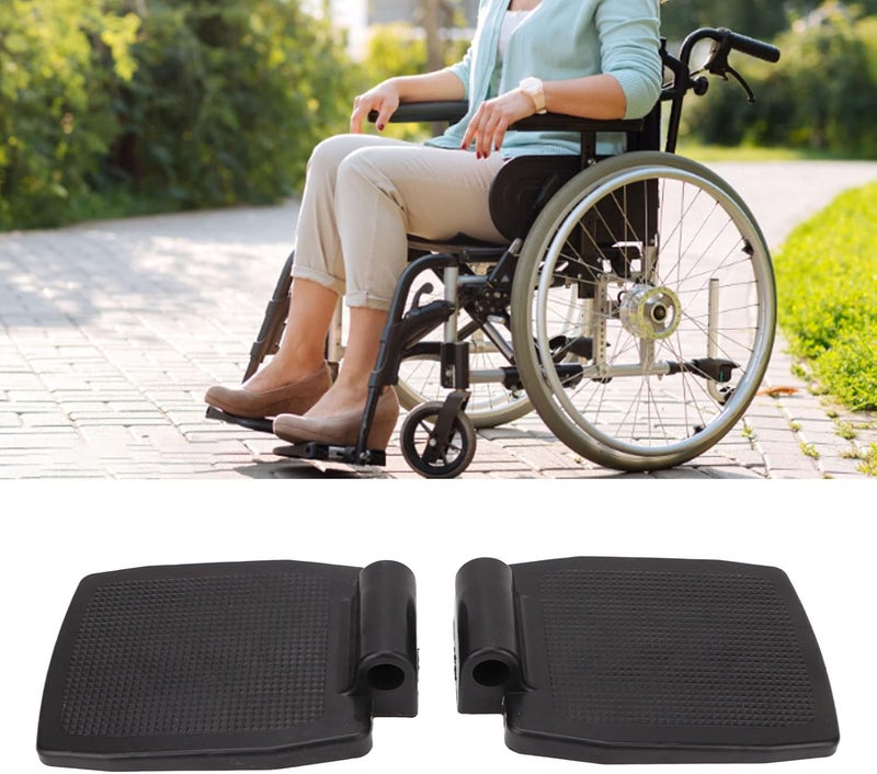 klarako Wheelchair Footplate, 2pcs Wheelchair Footplate Plastic Ergonomic Wheelchair Footrest Pedal Replacement Accessory 7 - Image 4