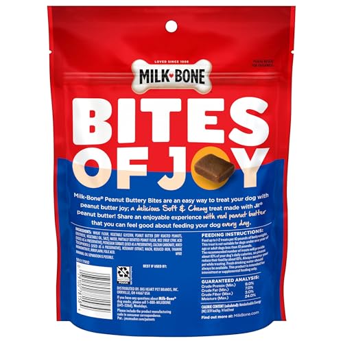 Milk-Bone Peanut Buttery Bites Soft Dog Treats with Jif Peanut Butter, 11.8 Ounce Bag - Image 3