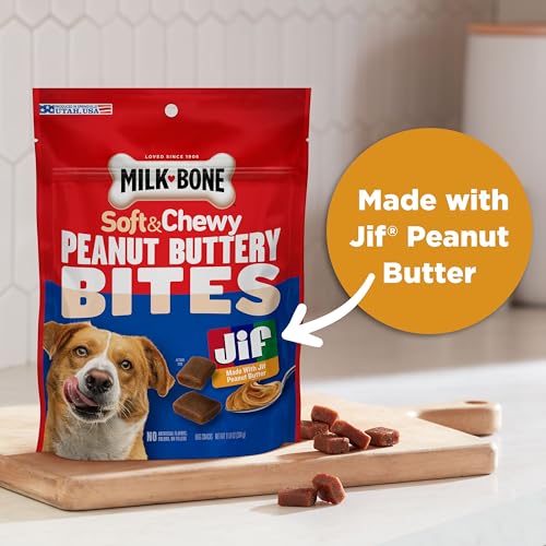 Milk-Bone Peanut Buttery Bites Soft Dog Treats with Jif Peanut Butter, 11.8 Ounce Bag - Image 5