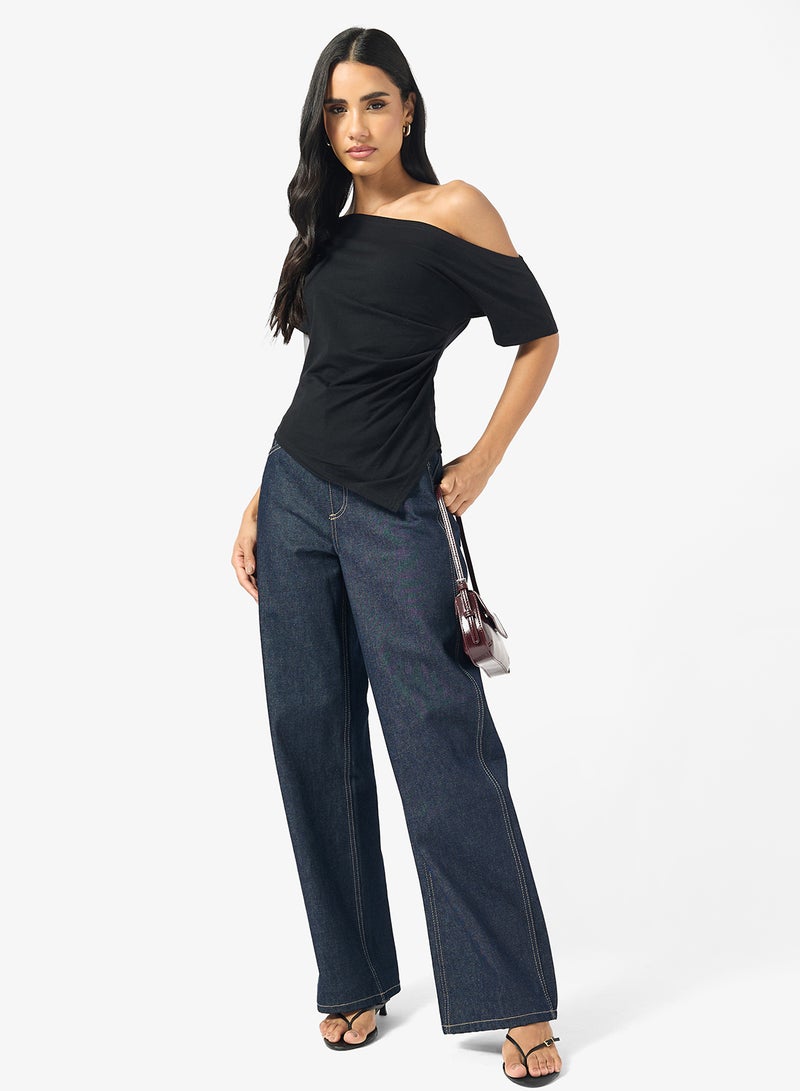 Ginger drop shoulder longline top - Image 4