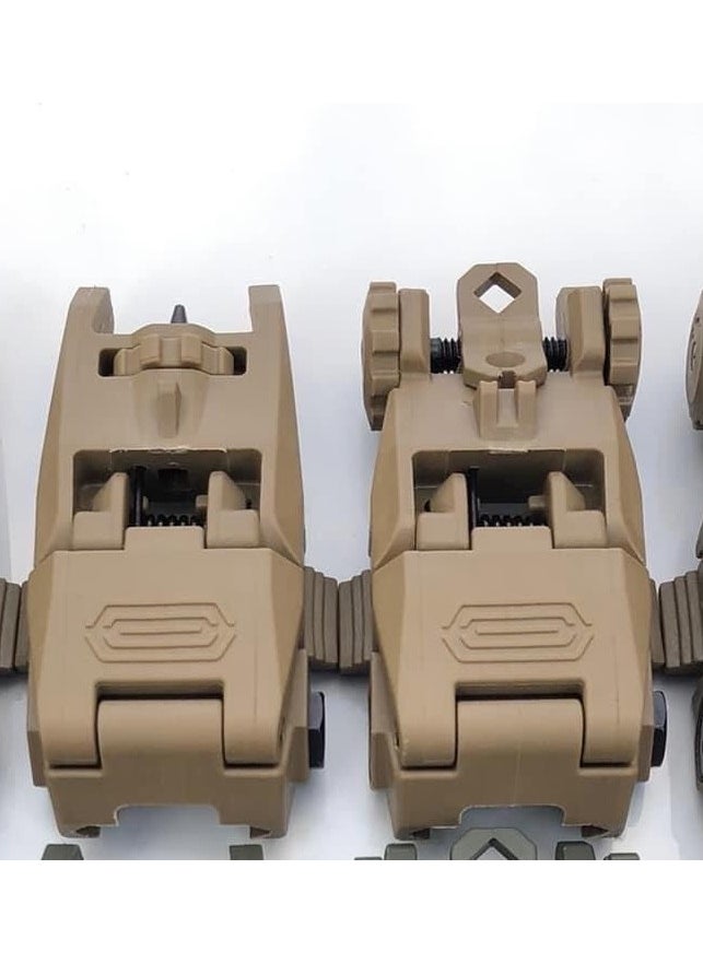 Kraft Desert Color Folding Tactical Rear Sight Set  - Image 3