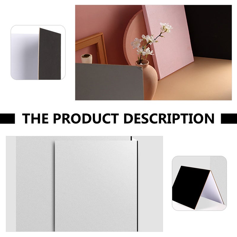 2pcs Photography White Black Reflective Board Reflector Cardboard - Image 5