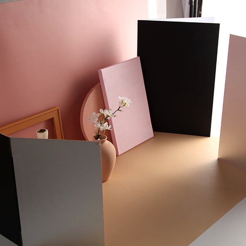 2pcs Photography White Black Reflective Board Reflector Cardboard - Image 2
