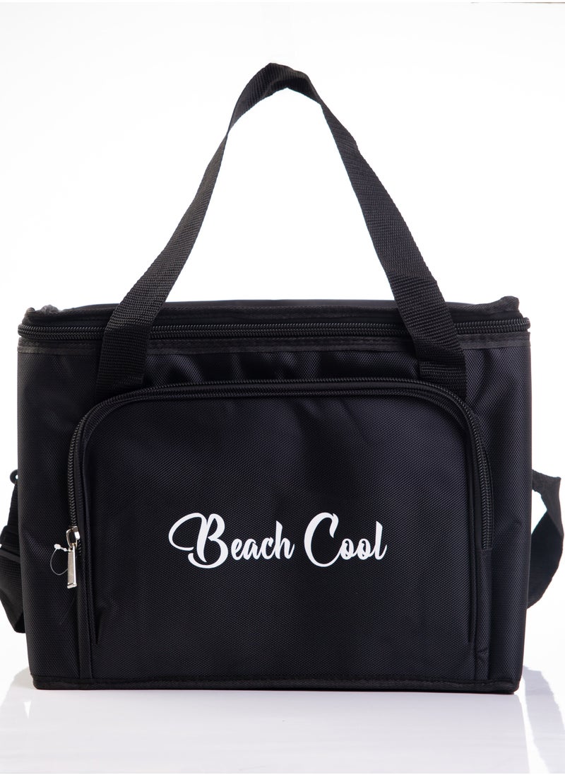 Beach Cool - High Quality and Padded Adjustable Strap Hot and Cold Lunch Bag - 35L, Black - Image 1