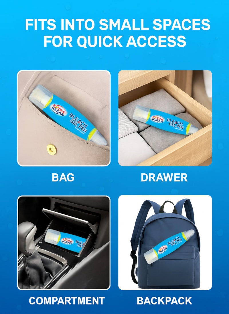 Bleach Gel Stain Remover Pen - Travel Size Toiletry for Clothing, Instant Spot Cleaner, Travel Essentials & Accessories - Image 4