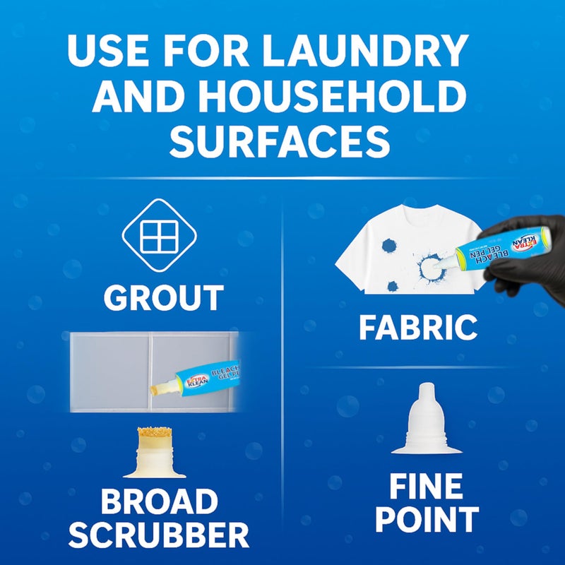 Bleach Gel Stain Remover Pen - Travel Size Toiletry for Clothing, Instant Spot Cleaner, Travel Essentials & Accessories - Image 1