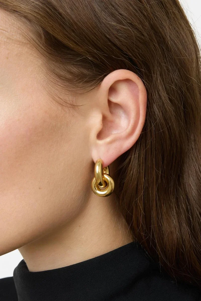 LIE STUDIO Gleaming Wrapped Drop Earrings