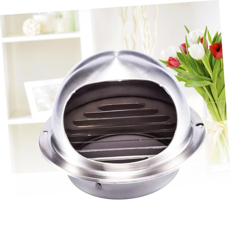 Thicken Stainless Steel Exhaust Vent Wall Cover Easy Install Silver - Image 4