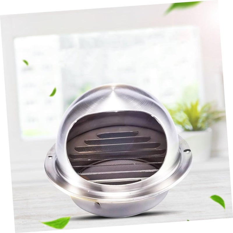 Thicken Stainless Steel Exhaust Vent Wall Cover Easy Install Silver - Image 3
