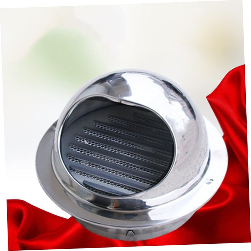 Thicken Stainless Steel Exhaust Vent Wall Cover Easy Install Silver - Image 5