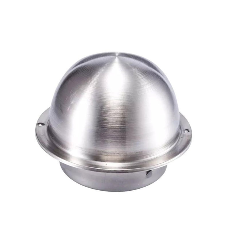 Thicken Stainless Steel Exhaust Vent Wall Cover Easy Install Silver - Image 2
