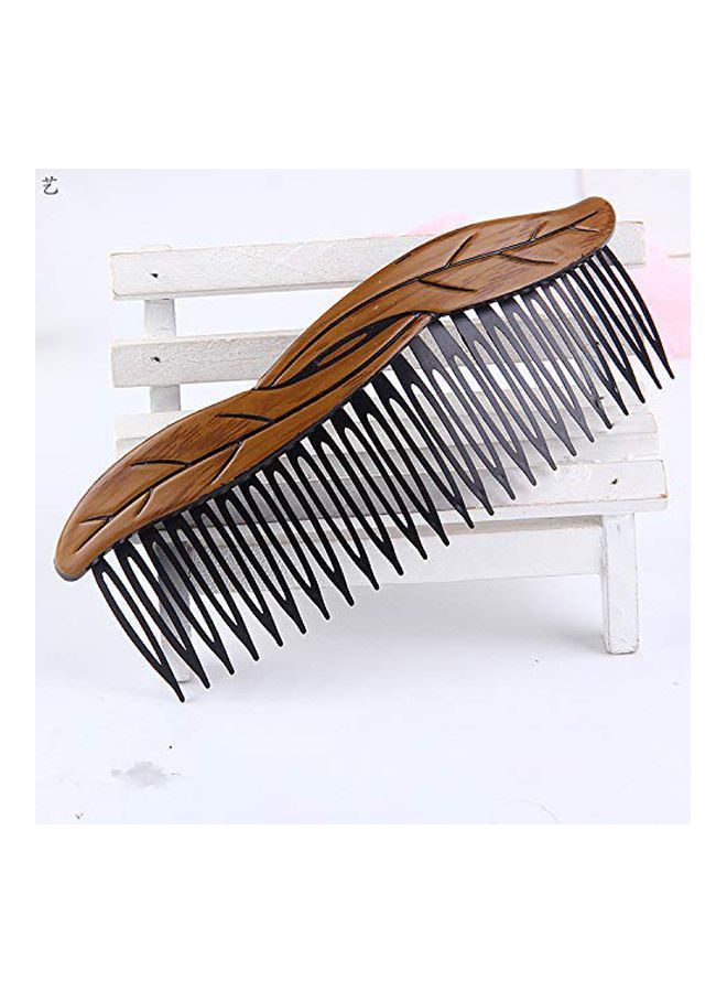 NIBEMINENT Pack Of 9 Wooden Hair Comb Pin Clip Set Black/Brown - Image 4