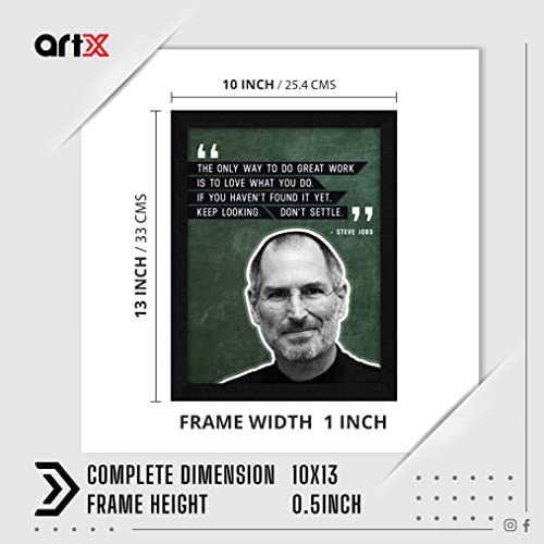 ArtX Paper Steve Jobs Famous Motivational Quotes Framed Wall Art Painting, Multicolor, Abstract, 10 X 13 Inches, Set of 1 - Image 2