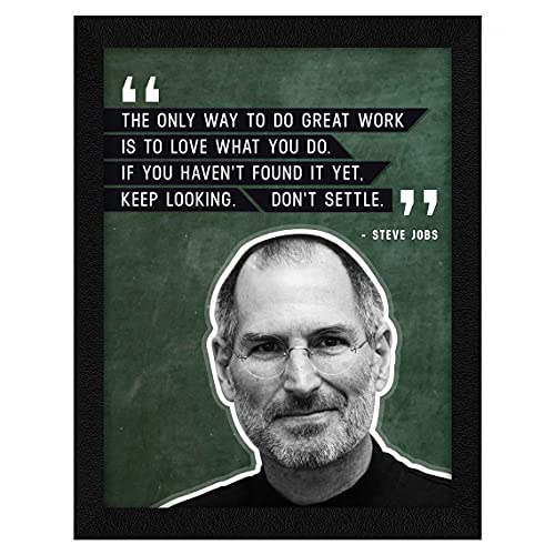 ArtX Paper Steve Jobs Famous Motivational Quotes Framed Wall Art Painting, Multicolor, Abstract, 10 X 13 Inches, Set of 1 - Image 1