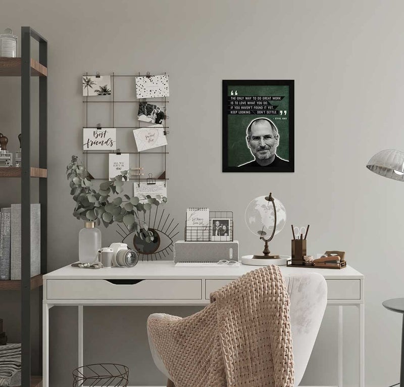 ArtX Paper Steve Jobs Famous Motivational Quotes Framed Wall Art Painting, Multicolor, Abstract, 10 X 13 Inches, Set of 1 - Image 4