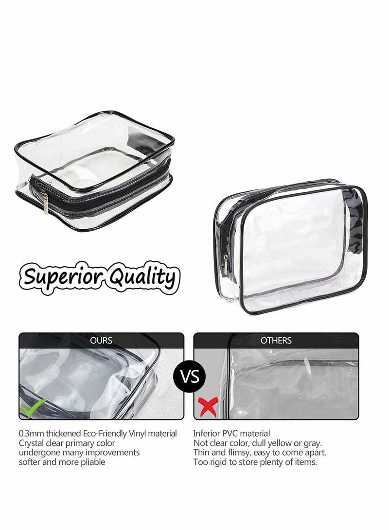 SYOSI Clear Toiletries Bag, 3 in 1 Waterproof Toiletry Travel Bag Clear PVC Travel Bag Wash Bag Makeup Bag Travel Business Bathroom for Men, Women and Kids - Image 5