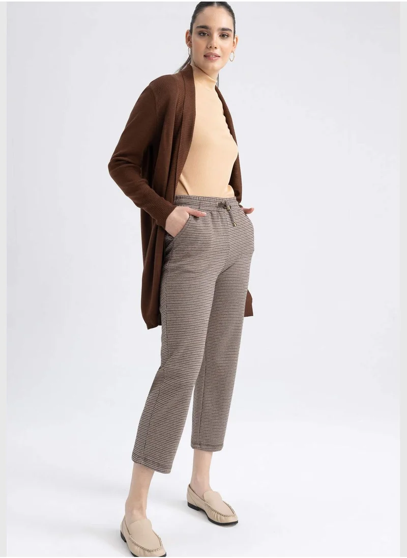 DeFacto Check Patterned Wide Leg Trousers