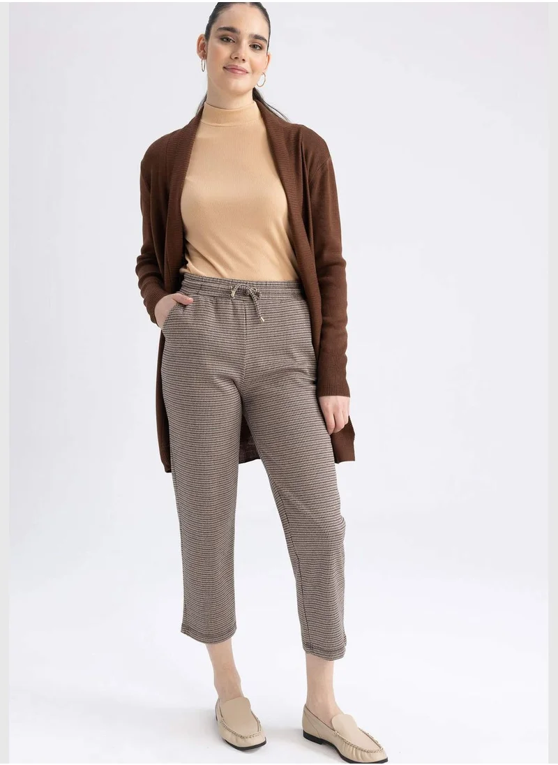 DeFacto Check Patterned Wide Leg Trousers