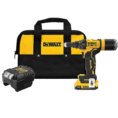 DEWALT 20V MAX XR Cordless Rivet Tool, 3/16", Battery and Charger Included (DCF403D1) - Image 1