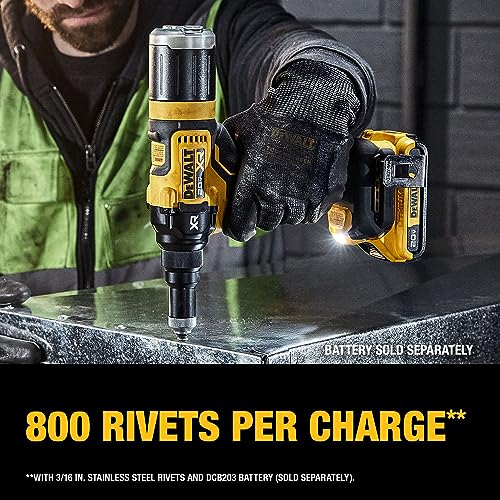 DEWALT 20V MAX XR Cordless Rivet Tool, 3/16", Battery and Charger Included (DCF403D1) - Image 4