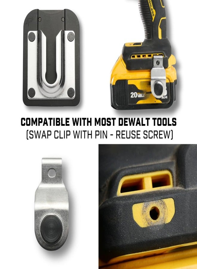 Holstery PinPal Pro | Universal Tool Holster - Gravity Locking Clip-On Tool Belt Holder for Drills, Impacts, and Other Tools (Dewalt Pin Kit) - Image 5