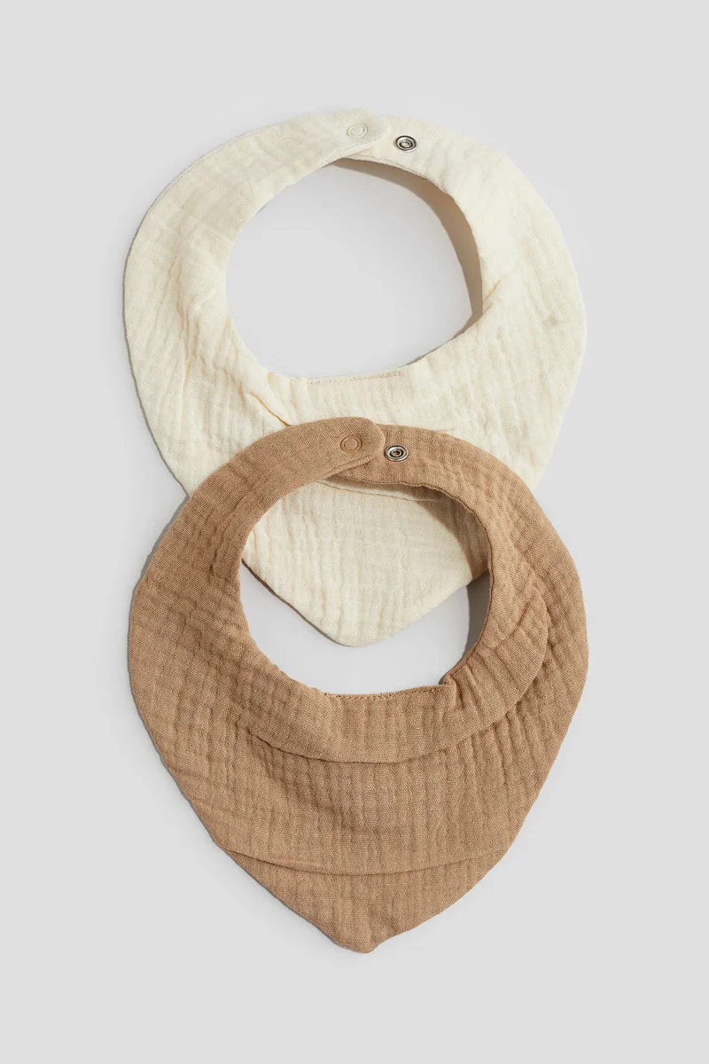 اتش اند ام 2-pack triangular muslin scarves