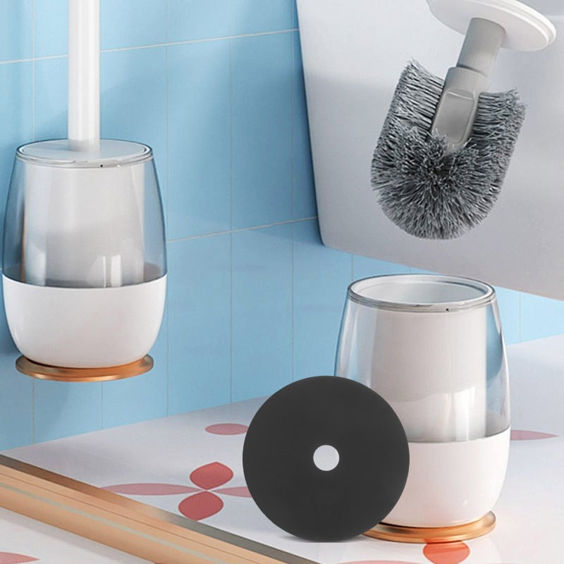 🚽 فرشاة وعاء مع غطاء لمنع الروائح من مواد بولي بروبيلين متينة لمستلزمات الحمام - Image 4