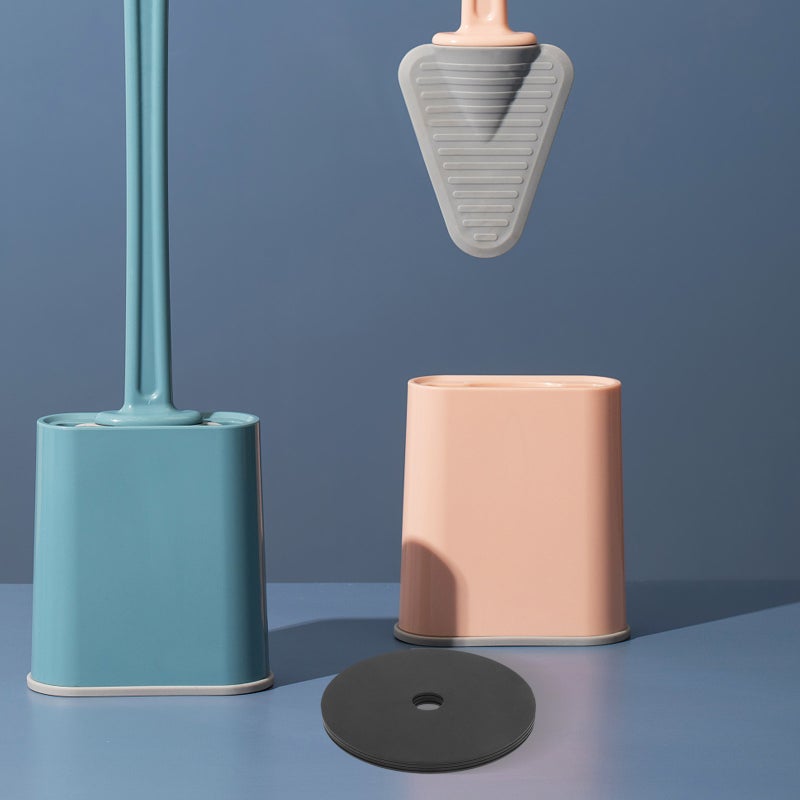 🚽 فرشاة وعاء مع غطاء لمنع الروائح من مواد بولي بروبيلين متينة لمستلزمات الحمام - Image 5
