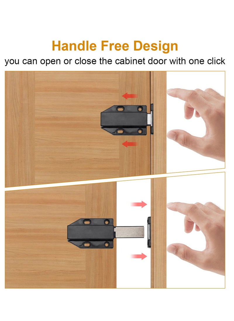 Monda - 2 Pack Magnetic Push Latch Heavy Duty Metal Double Push to Open Door Latches Kitchen Door Push Release Latches for Cabinets Touch Latches for Drawer Closure, Cupboard, Wardrobe, Closet - Image 1