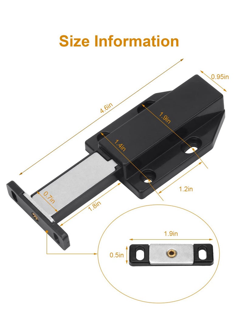 Monda - 2 Pack Magnetic Push Latch Heavy Duty Metal Double Push to Open Door Latches Kitchen Door Push Release Latches for Cabinets Touch Latches for Drawer Closure, Cupboard, Wardrobe, Closet - Image 1