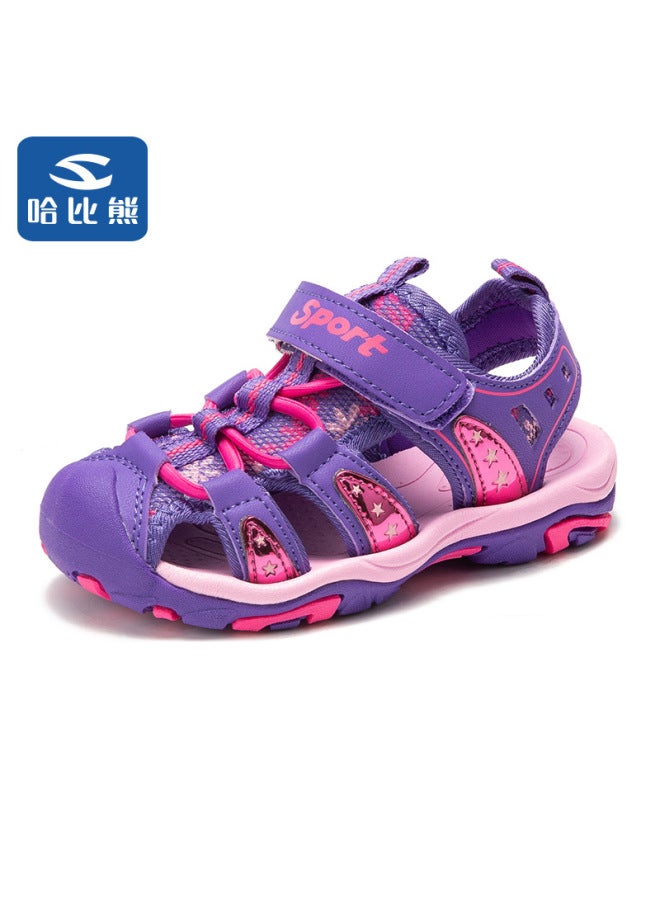 Jinjiang Children's Shoes Boys Sandals  Summer New Korean Style Girls' Middle And Large Children's Baotou Children's Beach Shoes Dropshipping