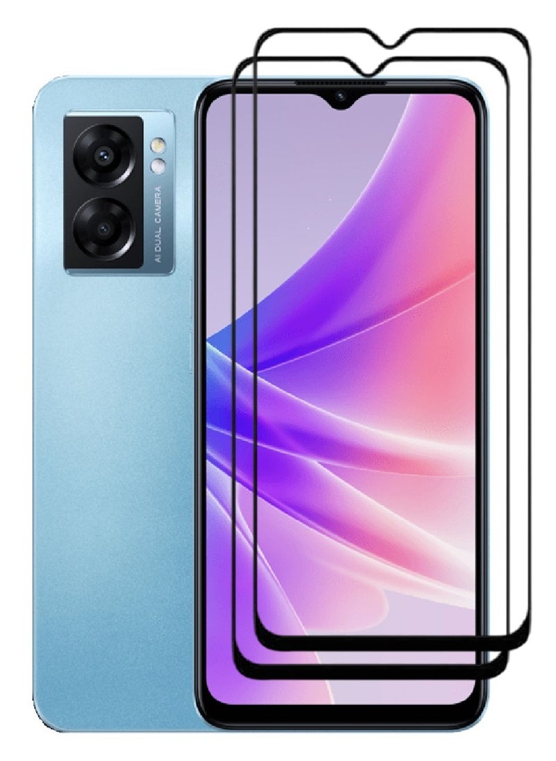 AINA 2 Pieces Tempered Glass Screen Protector 5D Designed For Oppo A57 Full Glue Edge to Edge Full Screen Coverage And Bubble Free - Image 1