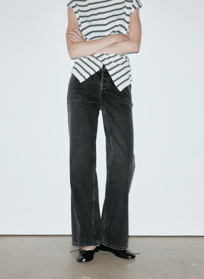 Mango Straight Low-Waist Jeans